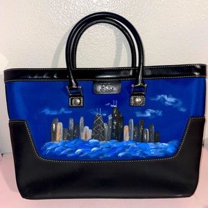Custom NYC Ralph Lauren POLO Handbag Blue Purse Carry All Bag